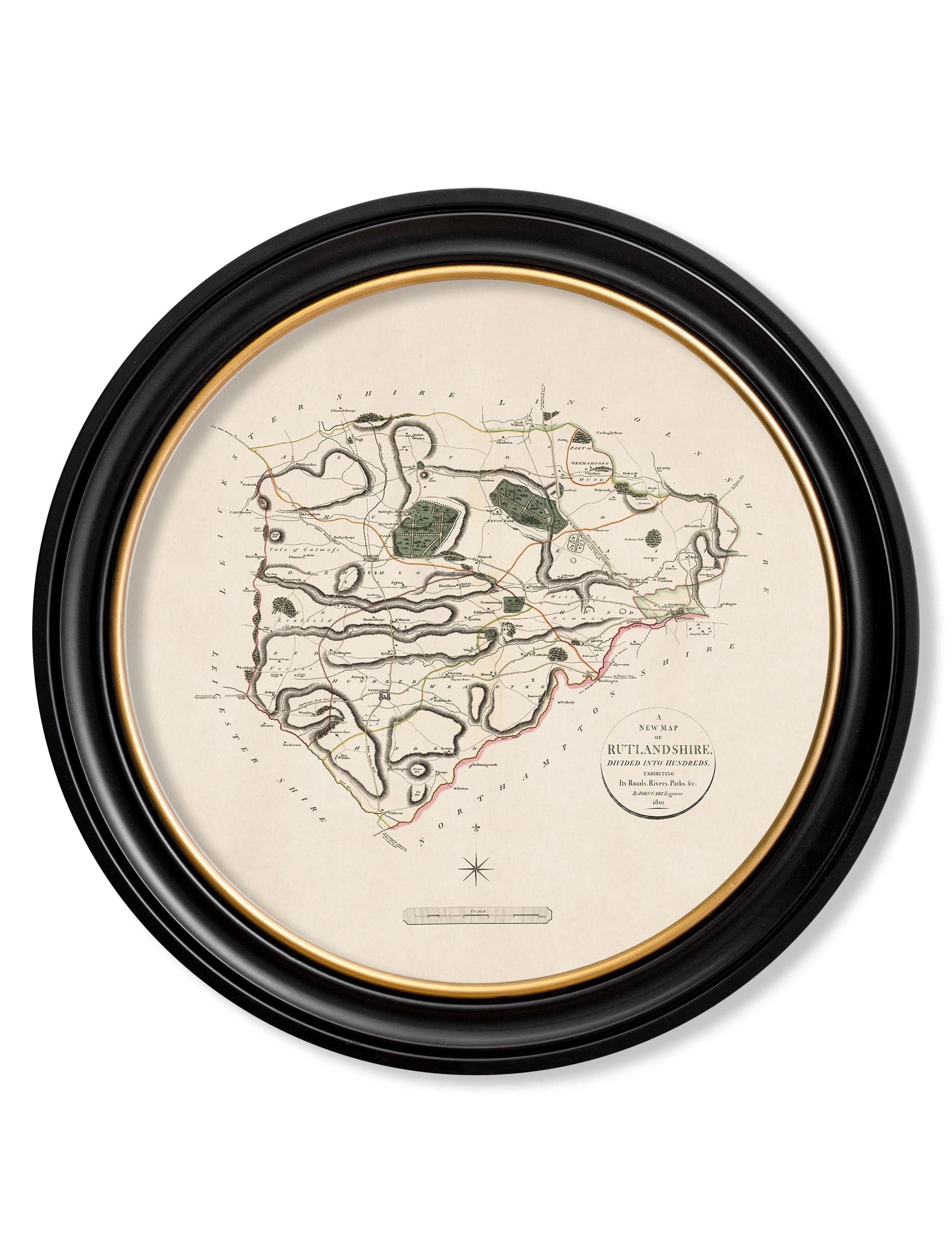 c.1806 County Maps of England - Round - Blythe Living