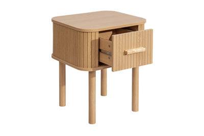 SHOP AXEL 1 DRAWER FLUTED BEDSIDE OAK