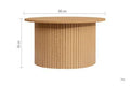SHOP AXEL ROUND FLUTED COFFEE TABLE OAK
