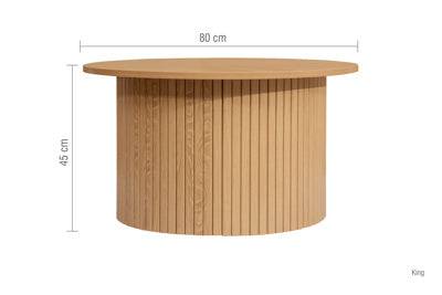 SHOP AXEL ROUND FLUTED COFFEE TABLE OAK