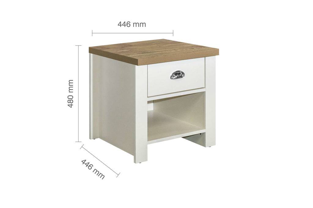 SHOP HIGHGATE 1 DRAWER LAMP TABLE CREAM
