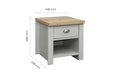 SHOP HIGHGATE 1 DRAWER LAMP TABLE GREY