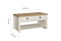SHOP HIGHGATE 2 DRAWER COFFEE TABLE CREAM