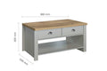 SHOP HIGHGATE 2 DRAWER COFFEE TABLE GREY