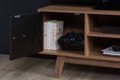 SHOP SHARD TV UNIT WALNUT & BLACK