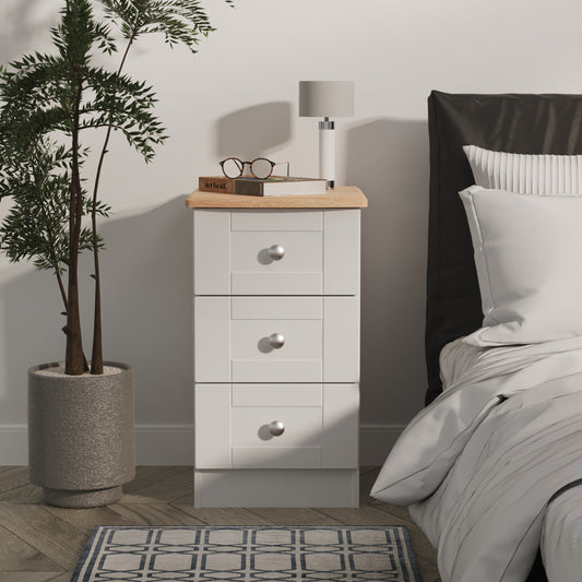 Sussex 3 drawer bedside cabinet