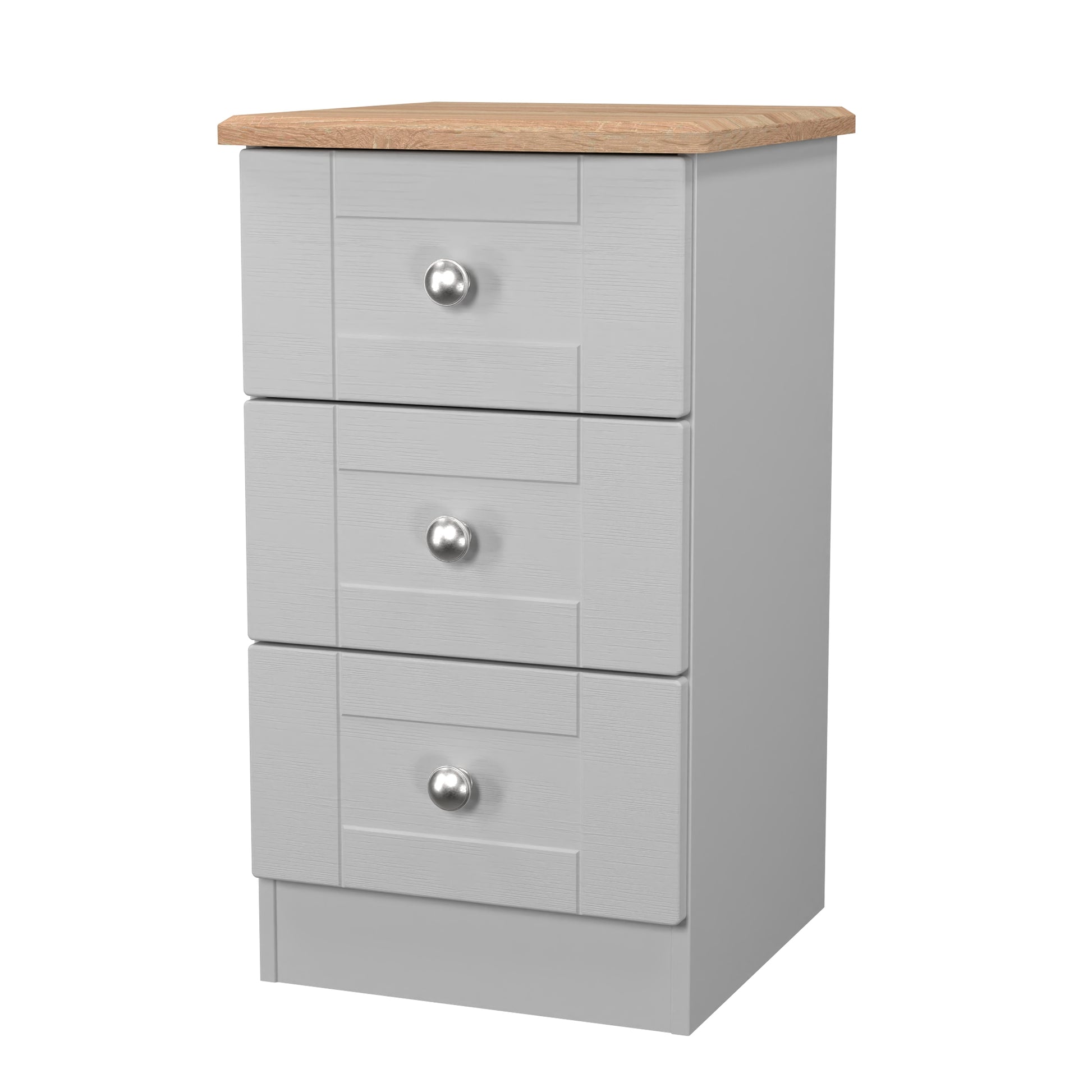 Sussex 3 drawer bedside
