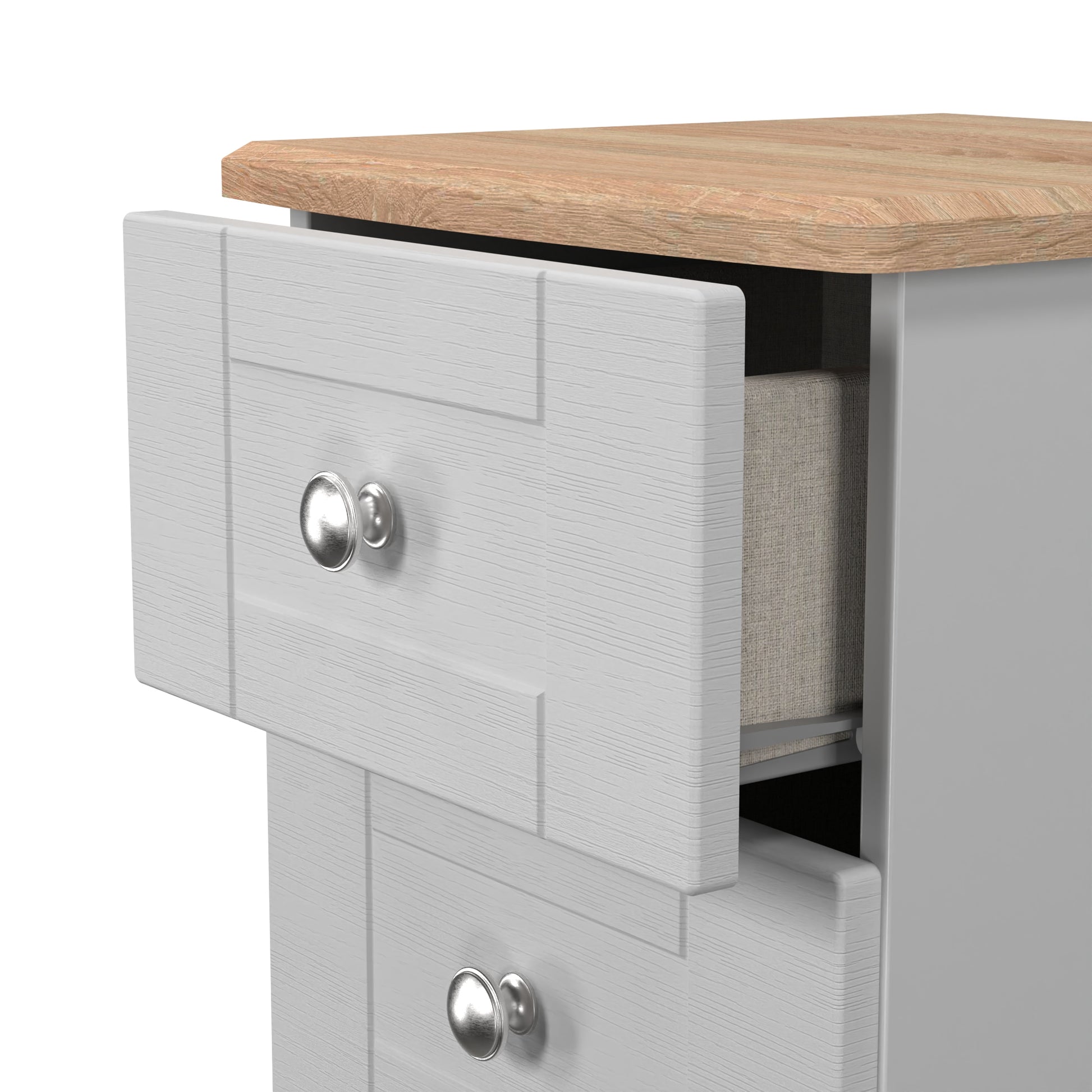 Grey Ash & Bardolino Oak drawer