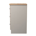 Wood grain finish with recessed drawer fronts