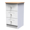 Wood grain finish with recessed drawer fronts