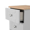 Ready to use Sussex 5 Drawer Bedside Cabinet in Grey Ash & Bardolino Oak
