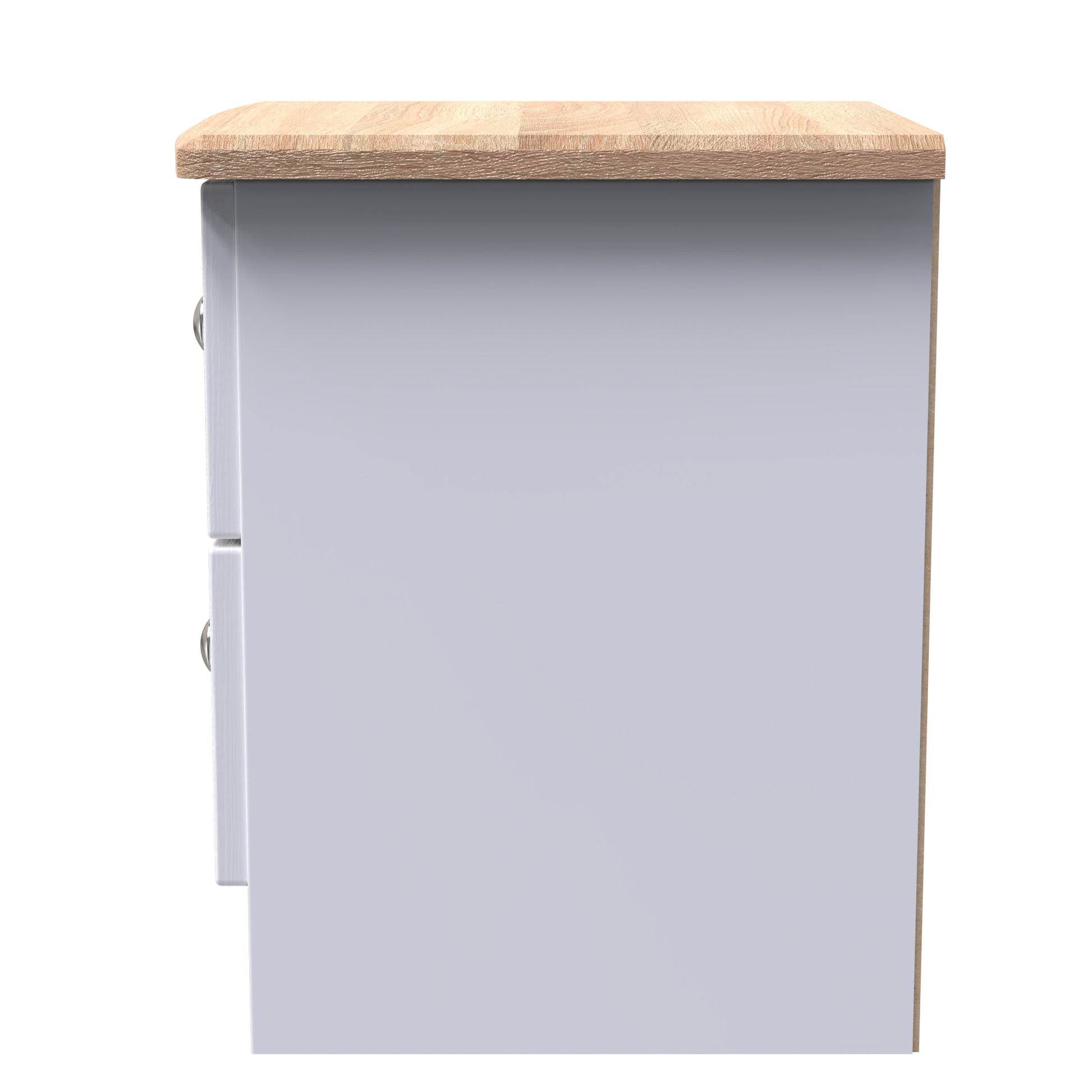 Top quality Sussex 2 Drawer Bedside Cabinet White Ash & Oak