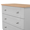 Best Sussex 3 Drawer Chest of Drawers in Grey Ash & Bardolino Oak