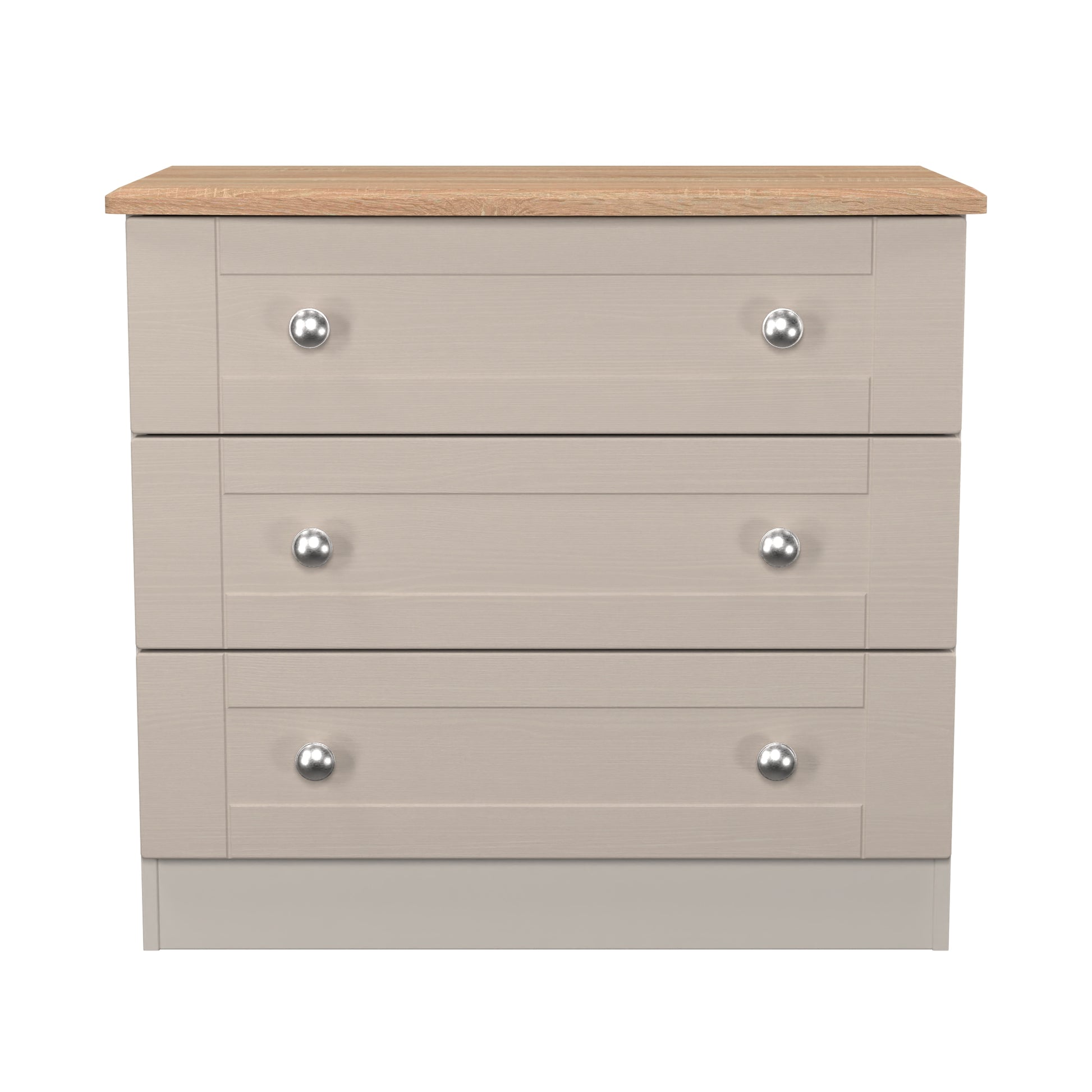 Best Sussex 3 Drawer Chest of Drawers in Kashmir Ash & Bardolino Oak