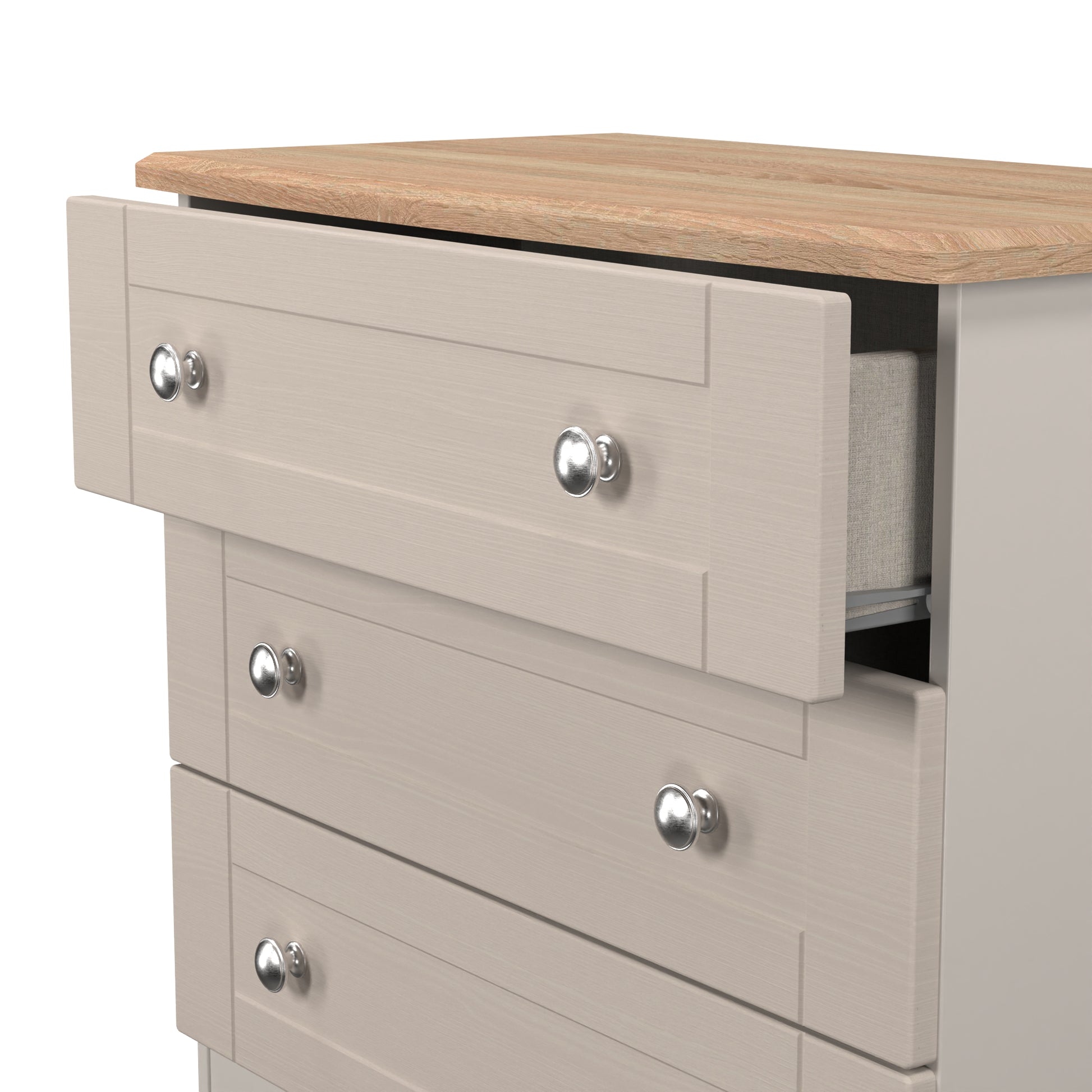 Sussex 3 Drawer Chest of Drawers in Kashmir Ash & Bardolino Oak - Blythe Living