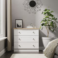 Best Sussex 3 Drawer Chest in White Ash & Bardolino Oak