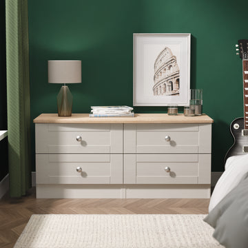 Sussex 4 Drawer Bed Box in Grey Ash & Bardolino Oak - Blythe Living