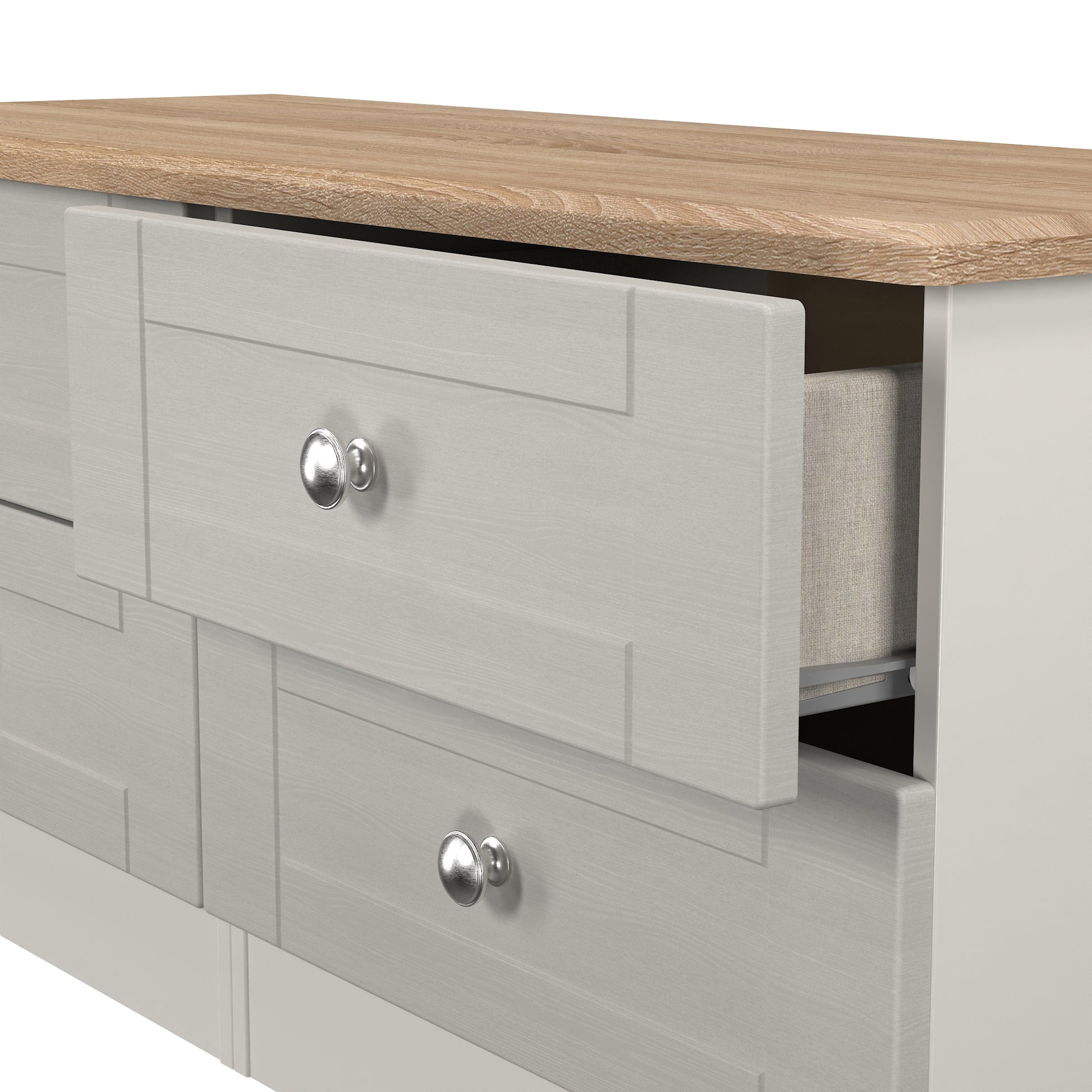 Sussex 4 Drawer Bed Box in Grey Ash & Bardolino Oak - Blythe Living