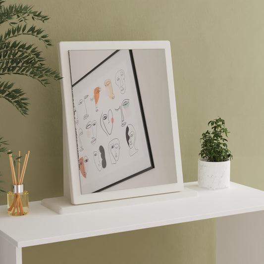 Sussex Small Mirror in Grey Ash & Bardolino Oak