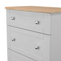 High Quality Sussex 3 Drawer Deep Chest in Grey Ash & Bardolino Oak