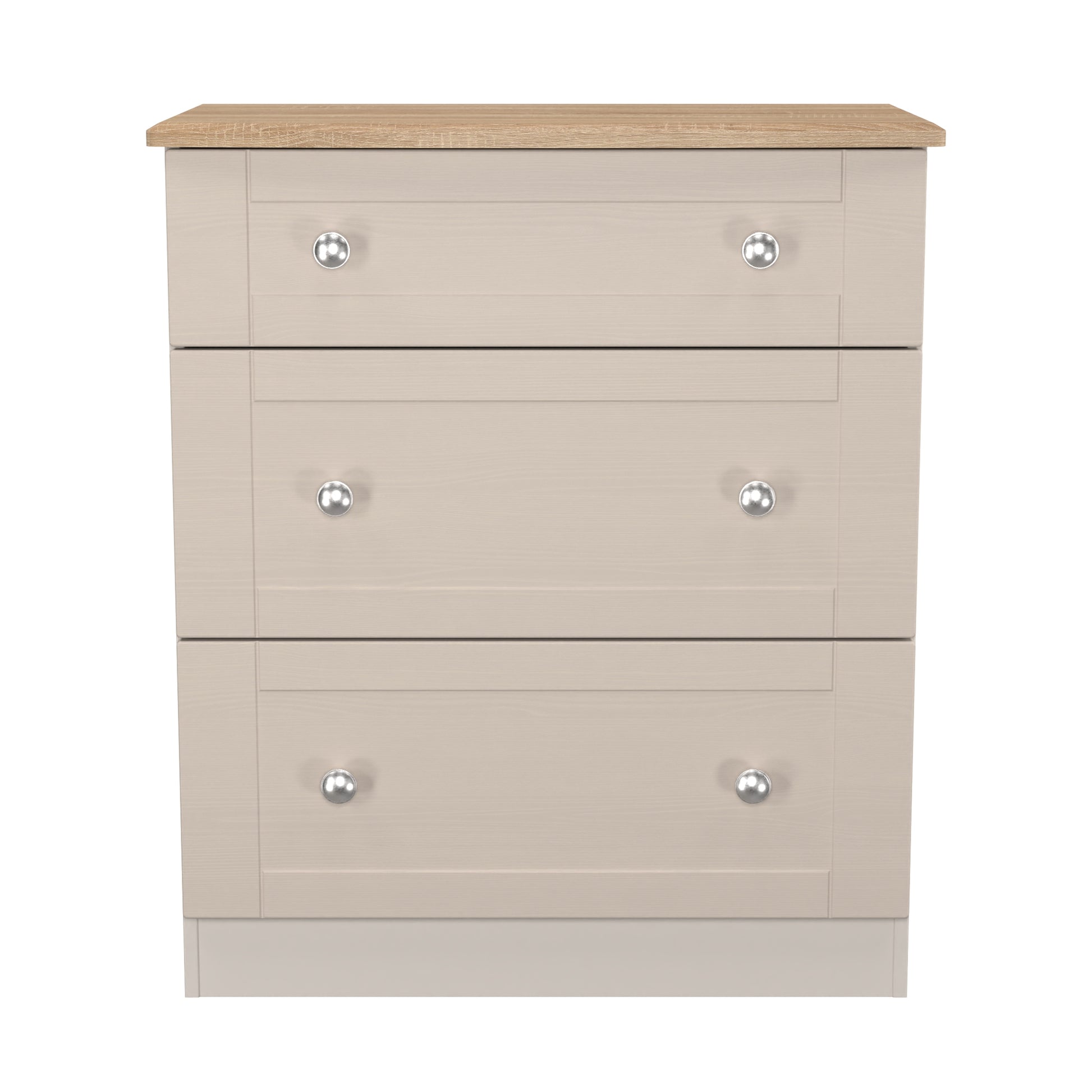 Top quality Sussex 3 Drawer Deep Chest in Kashmir Ash & Bardolino Oak