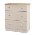 Best Sussex 3 Drawer Deep Chest in Kashmir Ash & Bardolino Oak