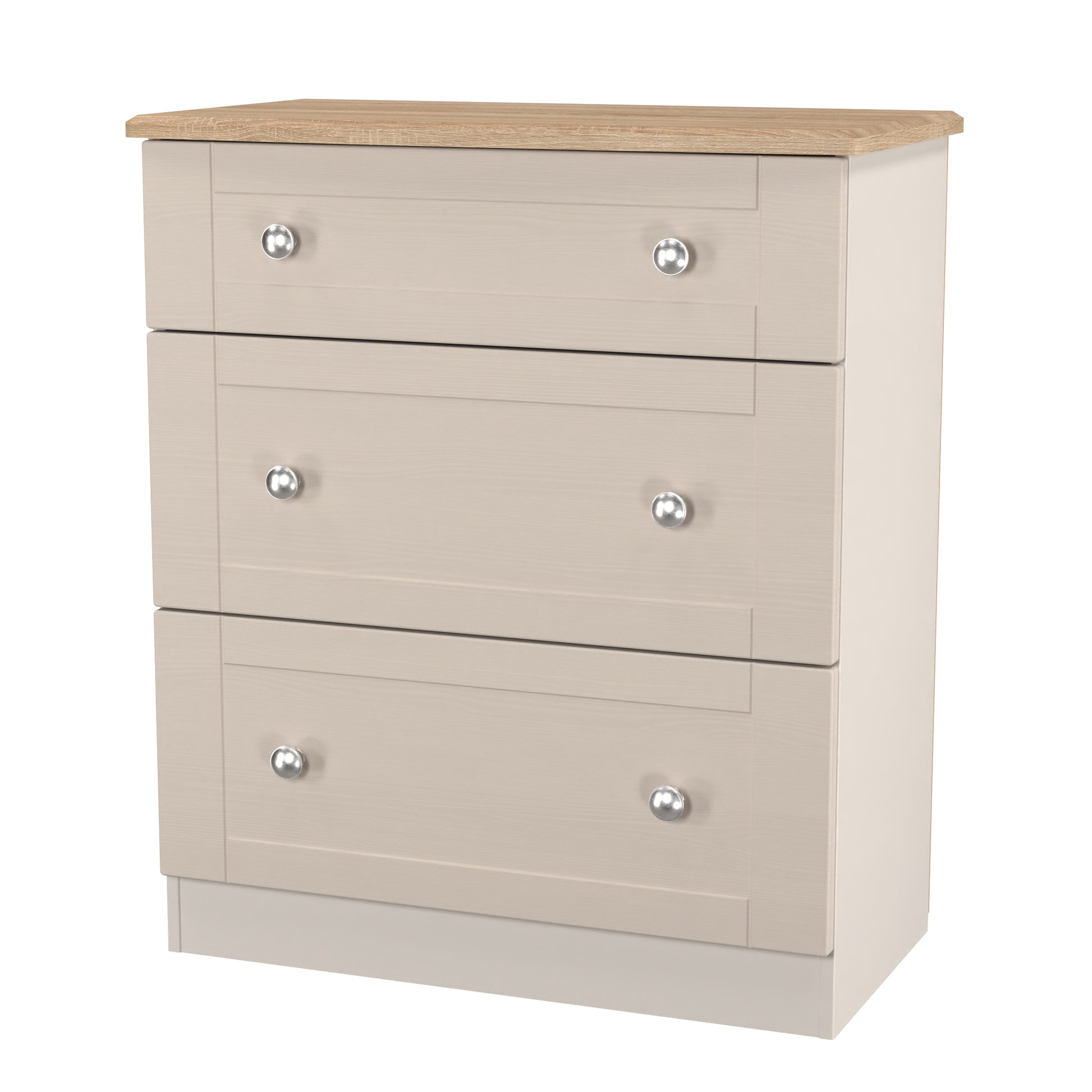 Best Sussex 3 Drawer Deep Chest in Kashmir Ash & Bardolino Oak