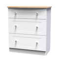 Best quality Sussex 3 Drawer Deep Chest in White Ash & Bardolino Oak