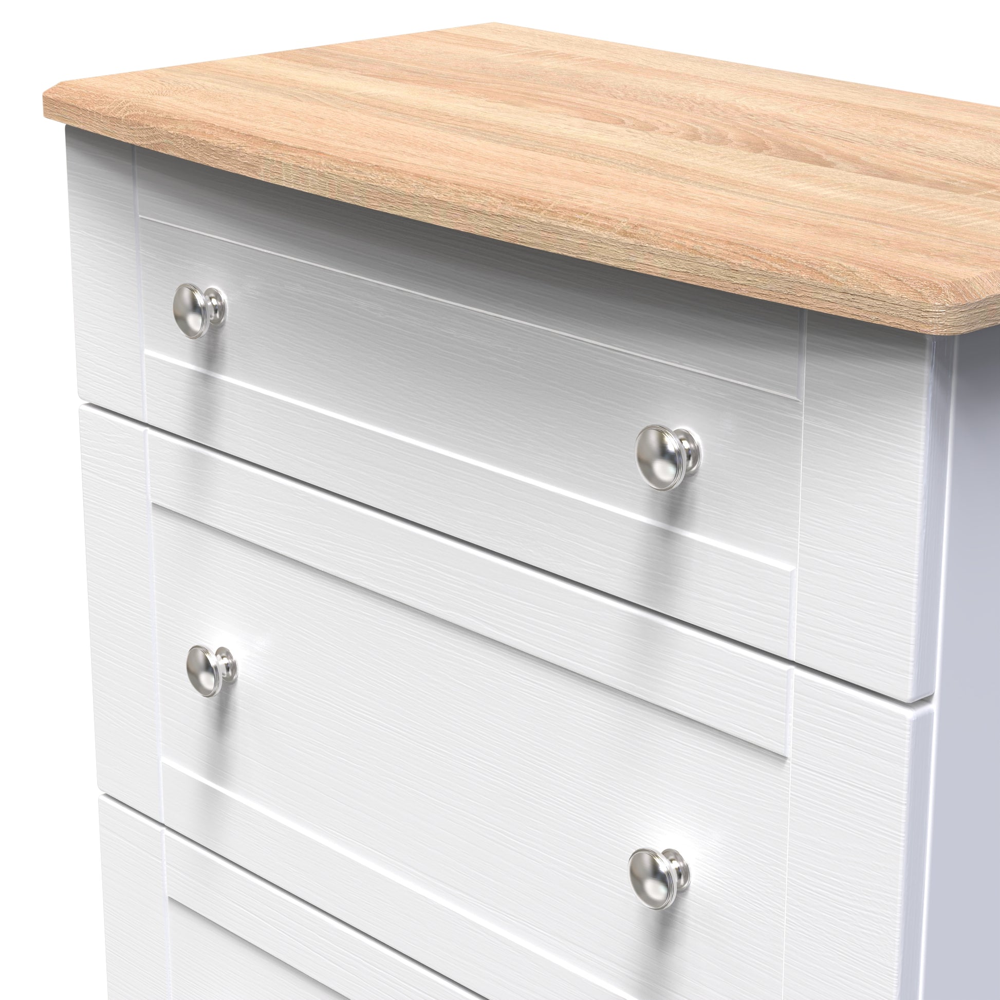 Heavy Wood Sussex 3 Drawer Deep Chest in White Ash & Bardolino Oak