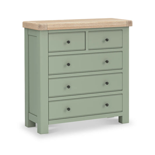 Salcombe 2 Over 3 Chest of Drawers - Sage