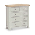 Salcombe 2 Over 3 Chest of Drawers - Stone Grey