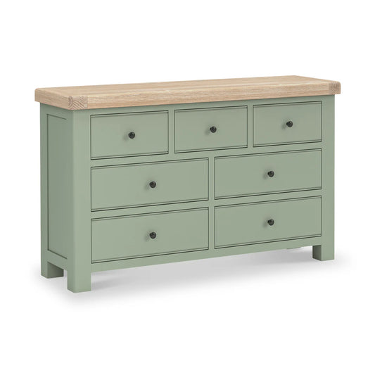 Salcombe 3 Over 4 Chest of Drawers - Sage