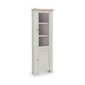 Salcombe Corner Display Cabinet - Stone Grey