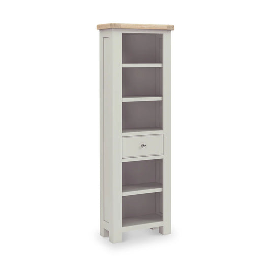 Salcombe Slim Bookcase - Stone Grey