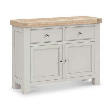 Salcombe Small Sideboard Stone Grey | Rustic Oak Storage Cabinet
