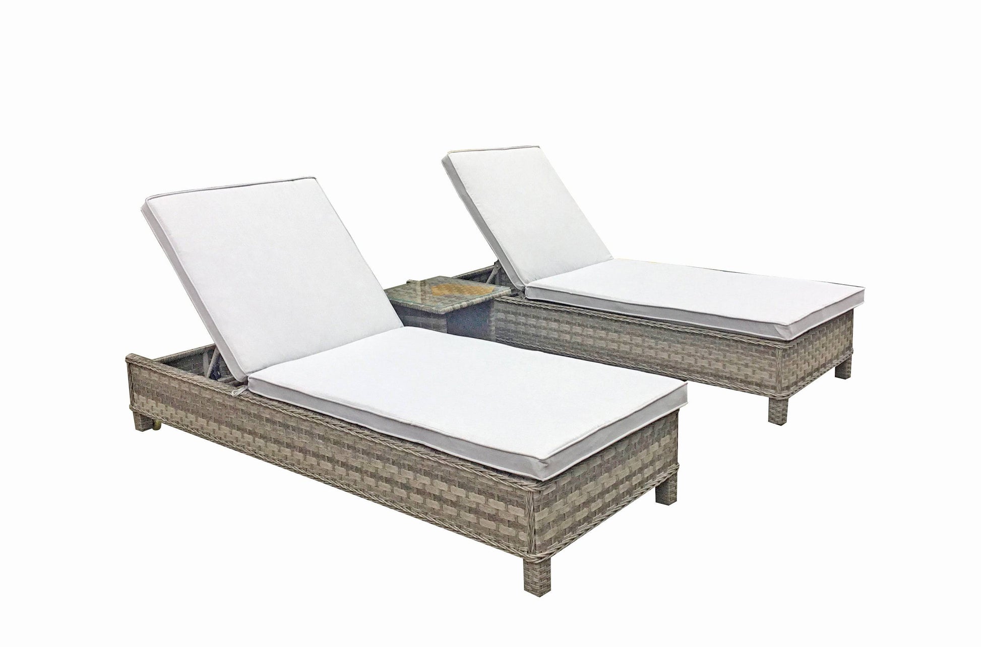 Sarena Sunbeds in Grey Victoria Weave - Blythe Living