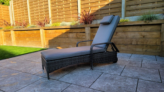 Savannah Single Sunbed Grey 