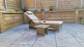 Savannah Single Sunbed Nature Brown For Sale