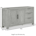 Secure Brooklyn Small Oak Sideboard for Entryway and Hallway Organization
