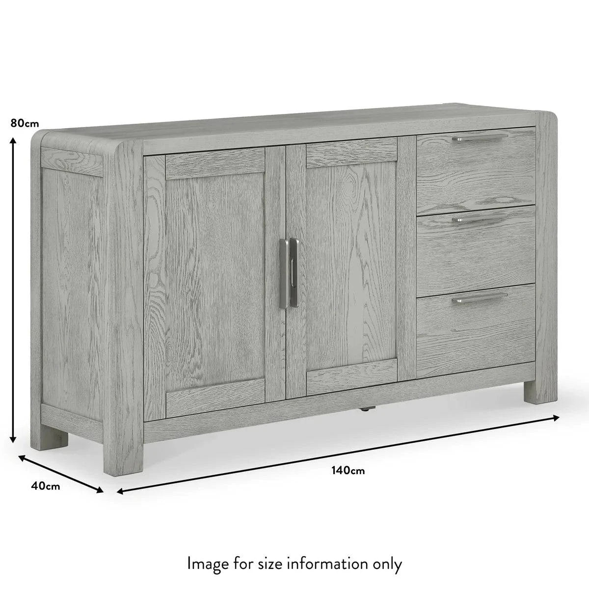 Secure Brooklyn Small Oak Sideboard for Entryway and Hallway Organization