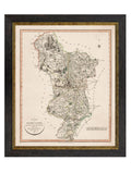 Secure Hand-Finished c.1806 Cheshire Map for Scholarly Interior Decor