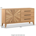 Secure Viento 145cm Wide Oak Sideboard with Smooth Metal Drawer Runners