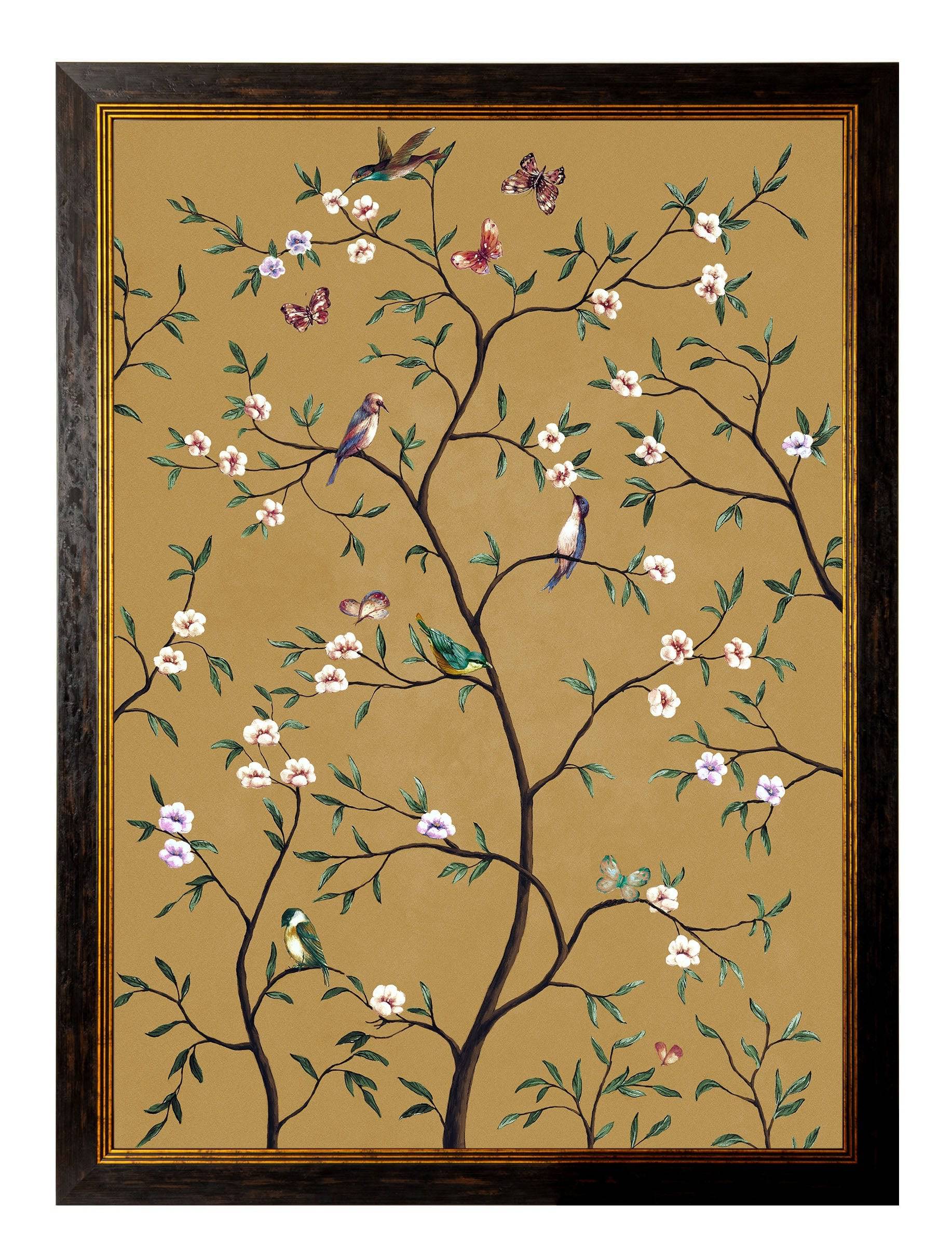 Shop 70x95cm ochre tree of life framed wall art UK