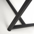 Shop Archer Leather Effect Grey Bench black metal legs Blythe Living UK online
