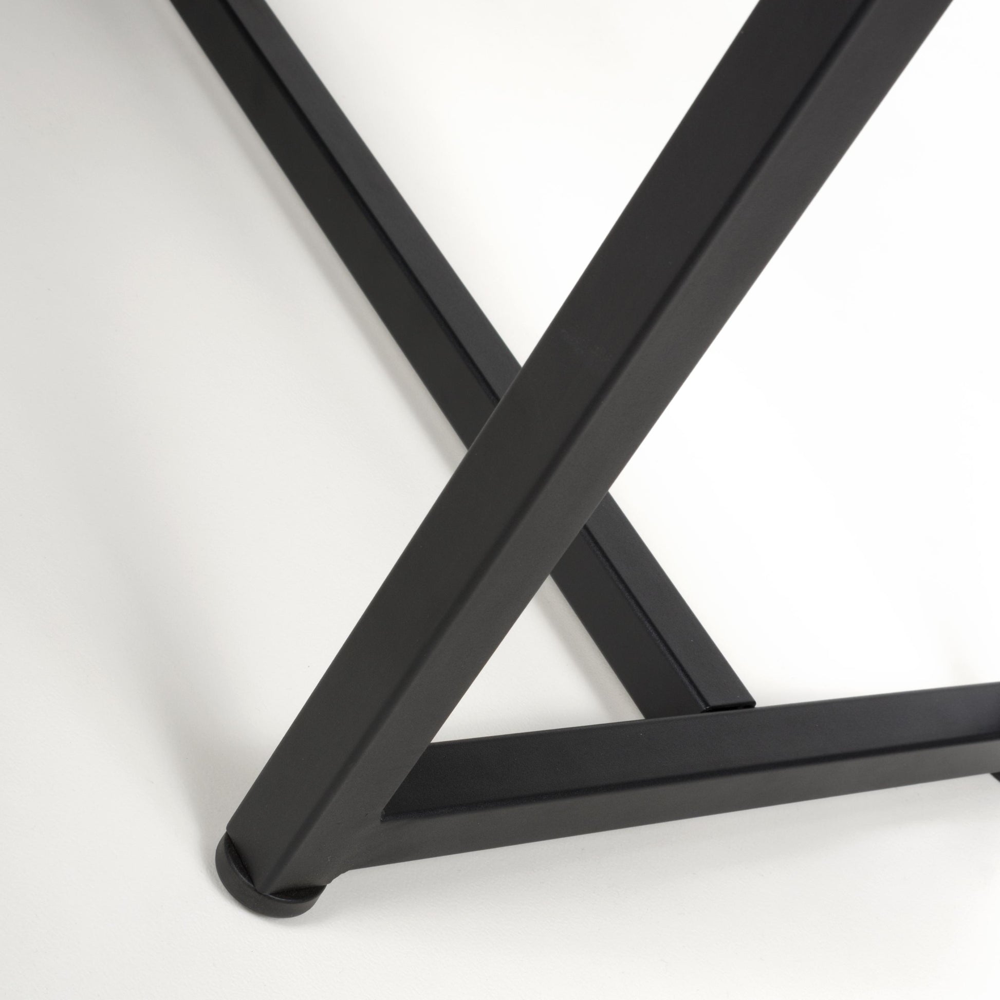 Shop Archer Leather Effect Grey Bench black metal legs Blythe Living UK online

