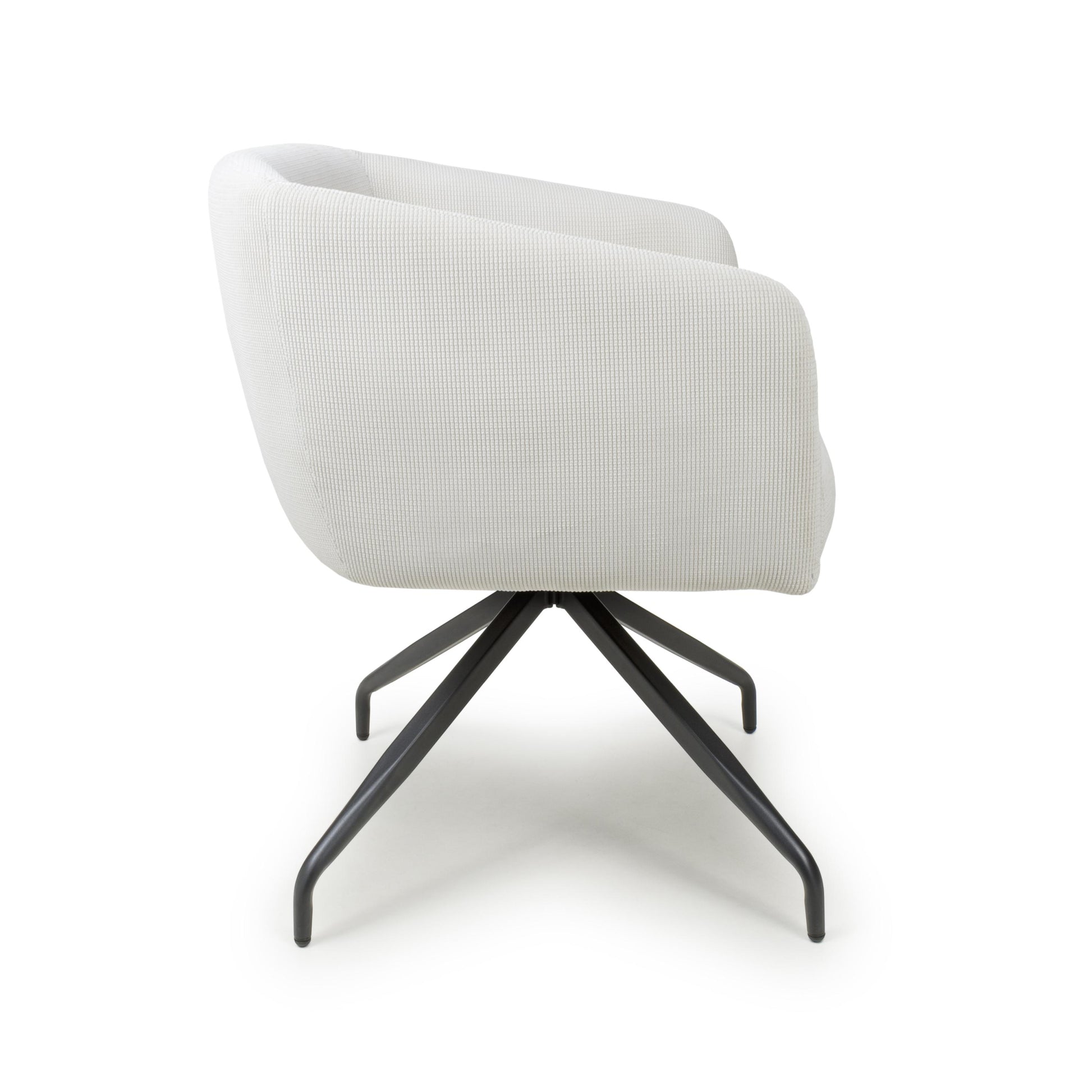 Shop Artemis Corduroy White Swivel Chair today