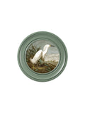 Shop Audubon Snowy Heron archival print green Oxford Round frame

