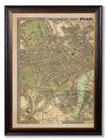 Shop British Made c.1827 London Triptych Map for Statement Wall Decor