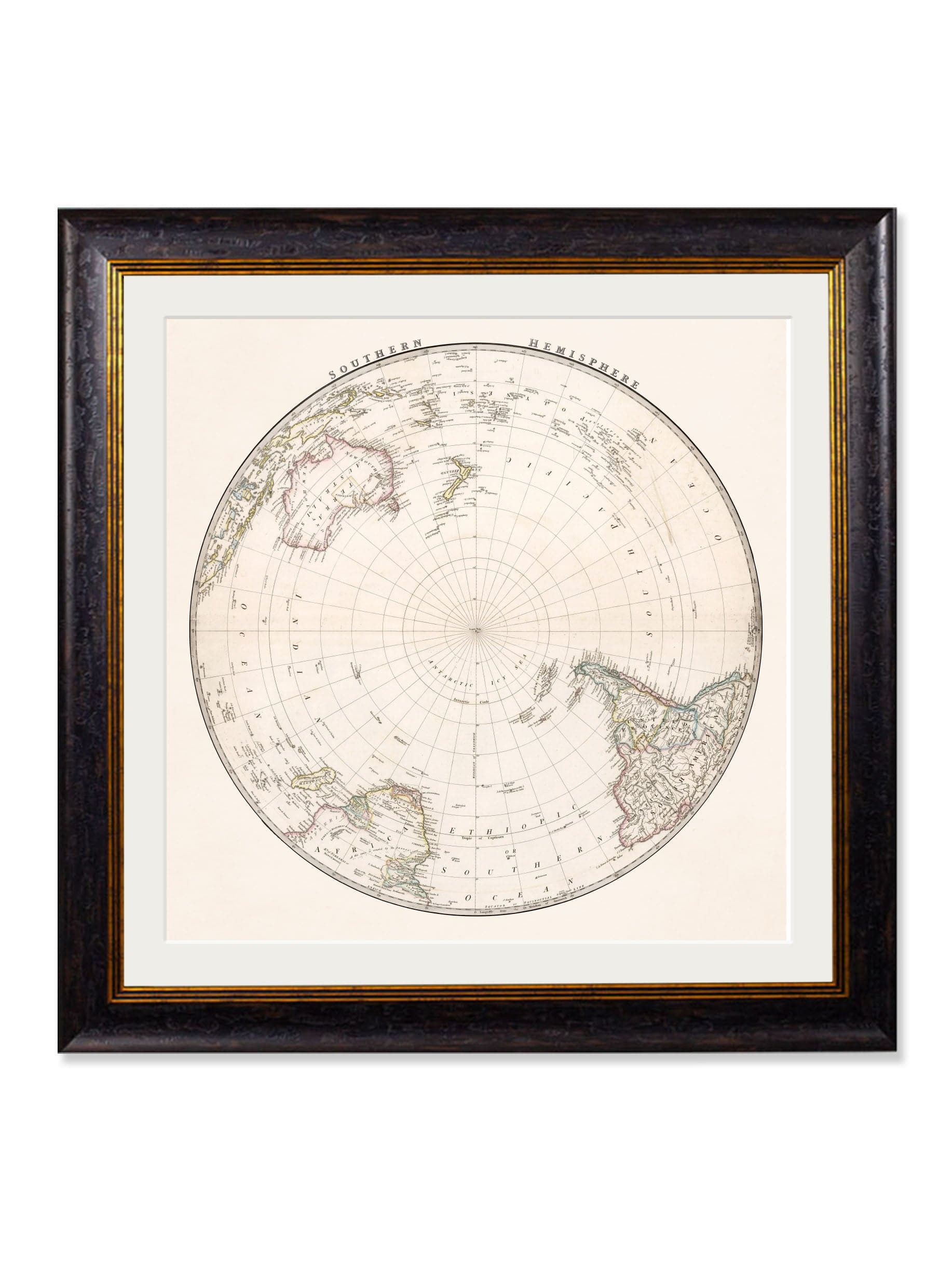 Shop British Made c.1838 World Map Gallery Wall Set Hand-Assembled in UK
