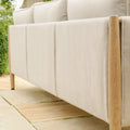Shop Burford Small Corner Sofa Set Almond Online – stylish garden seating set to buy for modern outdoor spaces